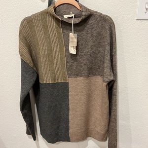 The Samuel Color Block Sweater in Stone